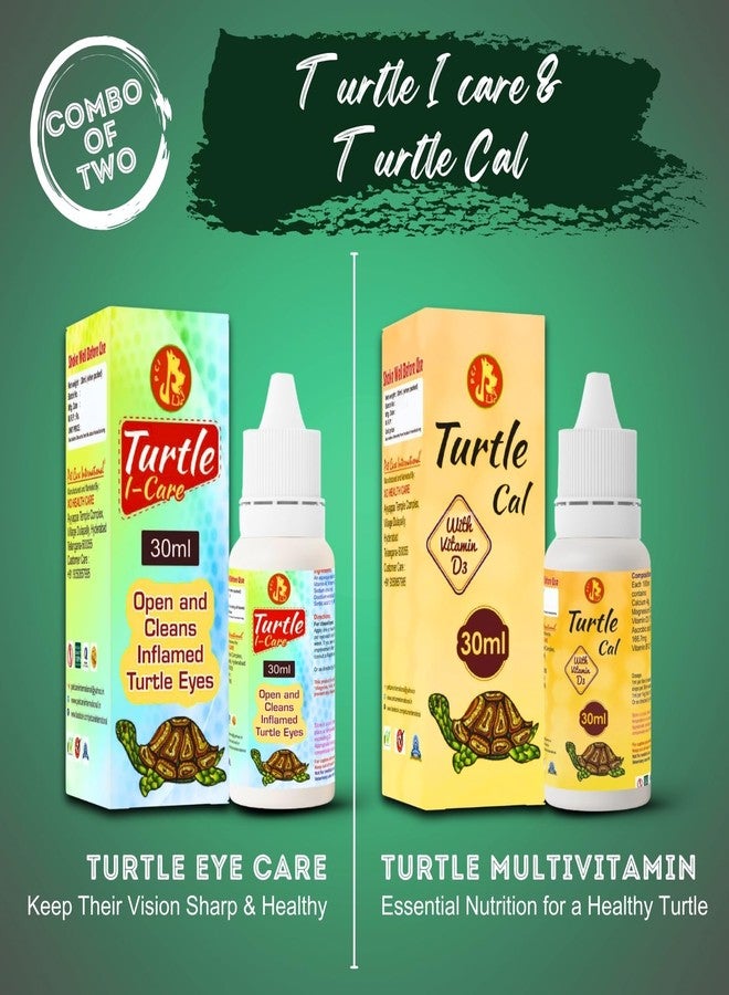 سايج سكوير سيج سكوير للعناية بالحيوانات الأليفة الدولية، قطرات العناية بالسلاحف والكالسيوم | عيون منتفخة وملتهبة وصدفة قوية | الكالسيوم والتغذية الأساسية لنمو صحي | رعاية صحية كاملة للسلاحف (30 مل) (عبوة من قطعتين) - Image 2